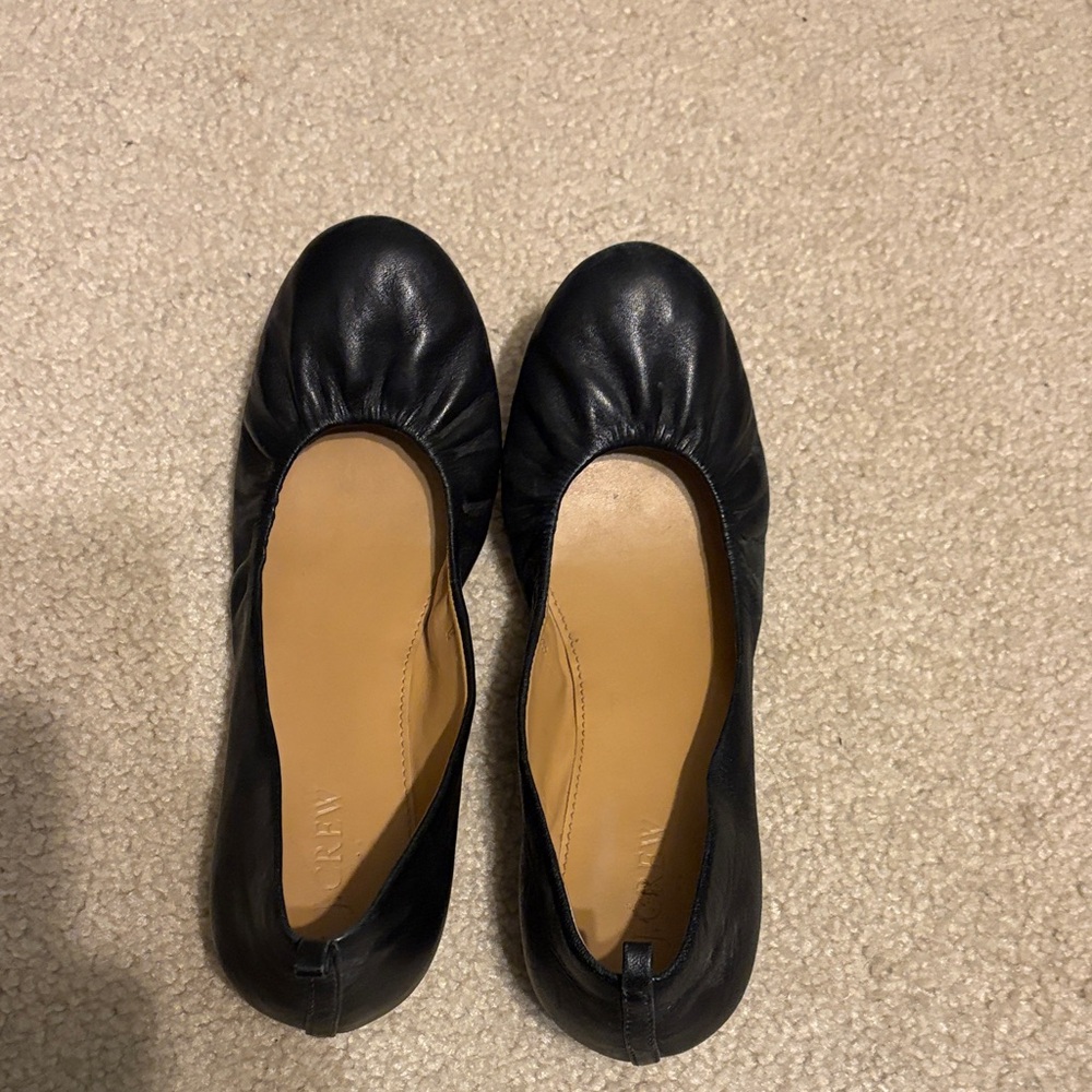 J. Crew Black Leather Women's Loafers